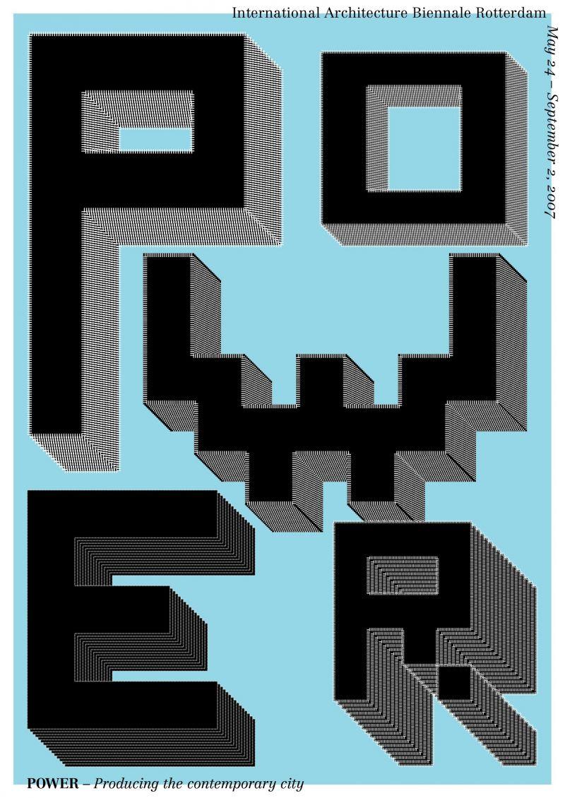 Poster van de IABR 2007. Grafisch ontwerp: Thonik