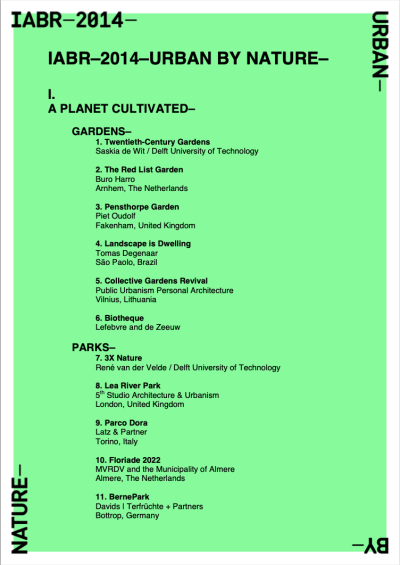 Urban by Nature: all projects