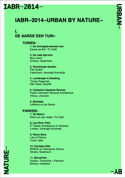 Urban by Nature: alle projecten
